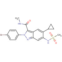 1373839-55-4 2-(4-bromophenyl)-5-cyclopropyl-6-(methanesulfonamido)-N-methylindazole-3-carboxamide chemical structure