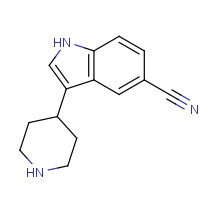 173150-57-7 3-piperidin-4-yl-1H-indole-5-carbonitrile chemical structure