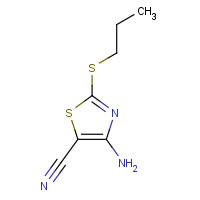 59972-68-8 4-amino-2-propylsulfanyl-1,3-thiazole-5-carbonitrile chemical structure