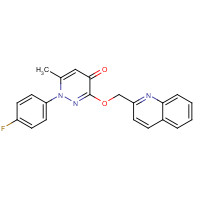 146824-88-6 1-(4-fluorophenyl)-6-methyl-3-(quinolin-2-ylmethoxy)pyridazin-4-one chemical structure