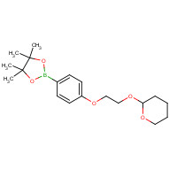 1210827-51-2 4,4,5,5-tetramethyl-2-[4-[2-(oxan-2-yloxy)ethoxy]phenyl]-1,3,2-dioxaborolane chemical structure
