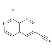 1600511-81-6 8-chloro-1,7-naphthyridine-3-carbonitrile chemical structure