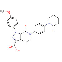 503614-92-4 1-(4-methoxyphenyl)-7-oxo-6-[4-(2-oxopiperidin-1-yl)phenyl]-4,5-dihydropyrazolo[3,4-c]pyridine-3-carboxylic acid chemical structure