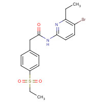 1426806-05-4 N-(5-bromo-6-ethylpyridin-2-yl)-2-(4-ethylsulfonylphenyl)acetamide chemical structure