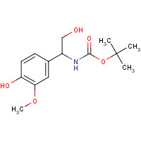 1147392-23-1 tert-butyl N-[2-hydroxy-1-(4-hydroxy-3-methoxyphenyl)ethyl]carbamate chemical structure