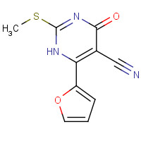137447-00-8 6-(furan-2-yl)-2-methylsulfanyl-4-oxo-1H-pyrimidine-5-carbonitrile chemical structure