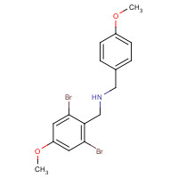 444663-76-7 N-[(2,6-dibromo-4-methoxyphenyl)methyl]-1-(4-methoxyphenyl)methanamine chemical structure