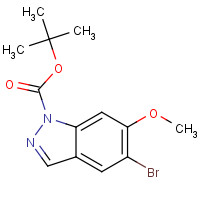 1305320-56-2 tert-butyl 5-bromo-6-methoxyindazole-1-carboxylate chemical structure