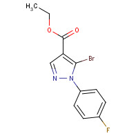 1082828-31-6 ethyl 5-bromo-1-(4-fluorophenyl)pyrazole-4-carboxylate chemical structure