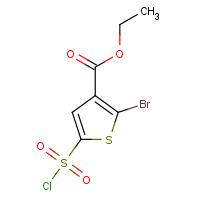 1245647-67-9 ethyl 2-bromo-5-chlorosulfonylthiophene-3-carboxylate chemical structure