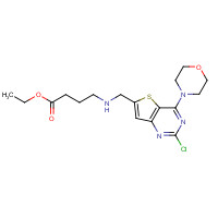 1235450-31-3 ethyl 4-[(2-chloro-4-morpholin-4-ylthieno[3,2-d]pyrimidin-6-yl)methylamino]butanoate chemical structure