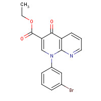 477251-77-7 ethyl 1-(3-bromophenyl)-4-oxo-1,8-naphthyridine-3-carboxylate chemical structure