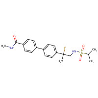 305447-09-0 4-[4-[2-fluoro-1-(propan-2-ylsulfonylamino)propan-2-yl]phenyl]-N-methylbenzamide chemical structure