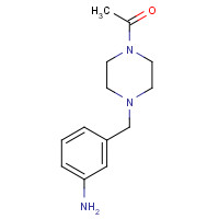 1016696-88-0 1-[4-[(3-aminophenyl)methyl]piperazin-1-yl]ethanone chemical structure
