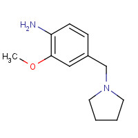 1350629-77-4 2-methoxy-4-(pyrrolidin-1-ylmethyl)aniline chemical structure