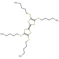 106920-29-0 2-[4,5-bis(pentylsulfanyl)-1,3-dithiol-2-ylidene]-4,5-bis(pentylsulfanyl)-1,3-dithiole chemical structure