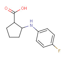 1416585-28-8 2-(4-fluoroanilino)cyclopentane-1-carboxylic acid chemical structure