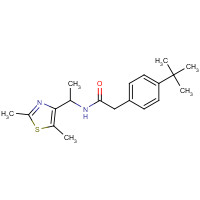 1298054-52-0 2-(4-tert-butylphenyl)-N-[1-(2,5-dimethyl-1,3-thiazol-4-yl)ethyl]acetamide chemical structure