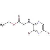 1228013-60-2 ethyl 2-[(3,5-dibromopyrazin-2-yl)amino]acetate chemical structure