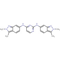 1226499-98-4 2-N,4-N-bis(2,3-dimethylindazol-6-yl)pyrimidine-2,4-diamine chemical structure