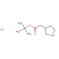 570424-02-1 tert-butyl 2-pyrrolidin-3-ylacetate;hydrochloride chemical structure