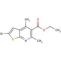 1312594-91-4 ethyl 4-amino-2-bromo-6-methylthieno[2,3-b]pyridine-5-carboxylate chemical structure