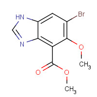1193789-73-9 methyl 6-bromo-5-methoxy-1H-benzimidazole-4-carboxylate chemical structure