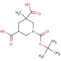 191544-71-5 3-methyl-1-[(2-methylpropan-2-yl)oxycarbonyl]piperidine-3,5-dicarboxylic acid chemical structure