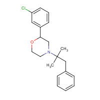 119491-62-2 2-(3-chlorophenyl)-4-(2-methyl-1-phenylpropan-2-yl)morpholine chemical structure