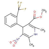 71145-03-4 methyl 2,6-dimethyl-5-nitro-4-[2-(trifluoromethyl)phenyl]-1,4-dihydropyridine-3-carboxylate chemical structure