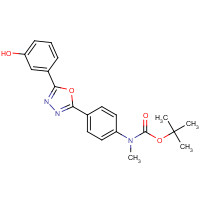 1196987-74-2 tert-butyl N-[4-[5-(3-hydroxyphenyl)-1,3,4-oxadiazol-2-yl]phenyl]-N-methylcarbamate chemical structure