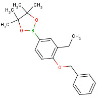 1257078-56-0 2-(3-ethyl-4-phenylmethoxyphenyl)-4,4,5,5-tetramethyl-1,3,2-dioxaborolane chemical structure