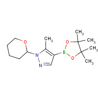 1072709-32-0 5-methyl-1-(oxan-2-yl)-4-(4,4,5,5-tetramethyl-1,3,2-dioxaborolan-2-yl)pyrazole chemical structure