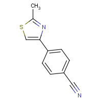 127406-79-5 4-(2-methyl-1,3-thiazol-4-yl)benzonitrile chemical structure