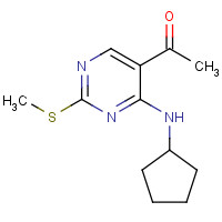 362656-11-9 1-[4-(cyclopentylamino)-2-methylsulfanylpyrimidin-5-yl]ethanone chemical structure