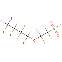 67990-76-5 1,1,2,2-tetrafluoro-2-(1,1,2,2,3,3,4,4-octafluoro-4-iodobutoxy)ethanesulfonyl fluoride chemical structure