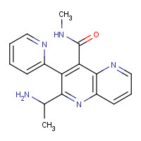 1312606-18-0 2-(1-aminoethyl)-N-methyl-3-pyridin-2-yl-1,5-naphthyridine-4-carboxamide chemical structure