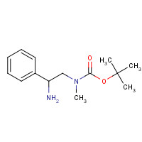 1242771-20-5 tert-butyl N-(2-amino-2-phenylethyl)-N-methylcarbamate chemical structure