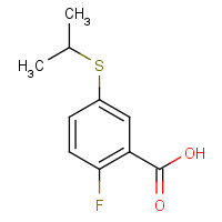 138736-66-0 2-fluoro-5-propan-2-ylsulfanylbenzoic acid chemical structure
