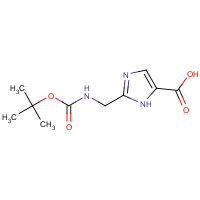 867340-37-2 2-[[(2-methylpropan-2-yl)oxycarbonylamino]methyl]-1H-imidazole-5-carboxylic acid chemical structure