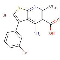 1312594-60-7 4-amino-2-bromo-3-(3-bromophenyl)-6-methylthieno[2,3-b]pyridine-5-carboxylic acid chemical structure