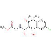 1035260-95-7 methyl 2-[(7-chloro-1-hydroxy-4,4-dimethyl-3-oxonaphthalene-2-carbonyl)amino]acetate chemical structure