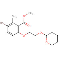 1616288-88-0 methyl 3-bromo-2-methyl-6-[2-(oxan-2-yloxy)ethoxy]benzoate chemical structure