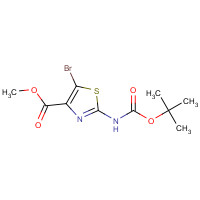 914349-71-6 methyl 5-bromo-2-[(2-methylpropan-2-yl)oxycarbonylamino]-1,3-thiazole-4-carboxylate chemical structure