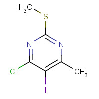 111079-18-6 4-chloro-5-iodo-6-methyl-2-methylsulfanylpyrimidine chemical structure