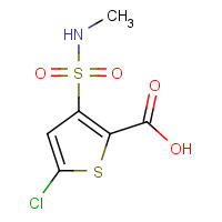70374-36-6 5-chloro-3-(methylsulfamoyl)thiophene-2-carboxylic acid chemical structure