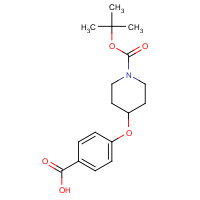 162046-56-2 4-[1-[(2-methylpropan-2-yl)oxycarbonyl]piperidin-4-yl]oxybenzoic acid chemical structure