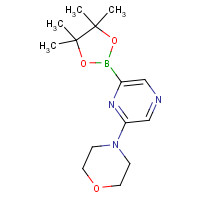 1186041-99-5 4-[6-(4,4,5,5-tetramethyl-1,3,2-dioxaborolan-2-yl)pyrazin-2-yl]morpholine chemical structure