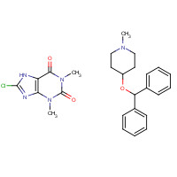 606-90-6 4-benzhydryloxy-1-methylpiperidine;8-chloro-1,3-dimethyl-7H-purine-2,6-dione chemical structure