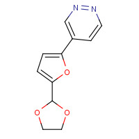 1423072-14-3 4-[5-(1,3-dioxolan-2-yl)furan-2-yl]pyridazine chemical structure